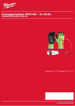 MILWAUKEE Transportation PPE Kit 4932492065 A4 PDF