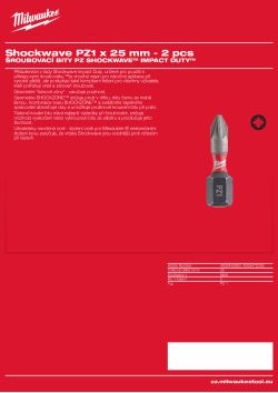 MILWAUKEE PZ1 x 25 mm - 2 ks 4932472038 A4 PDF