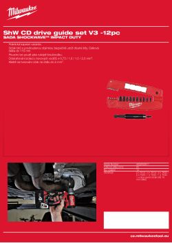 MILWAUKEE ShW CD sada bitů V3 (12 ks) 4932430911 A4 PDF