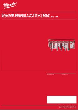 MILWAUKEE EU 1 m Sawzall Blades 4932479130 A4 PDF
