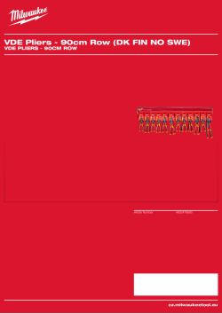 MILWAUKEE VDE Pliers - 90cm Row 4932478580 A4 PDF