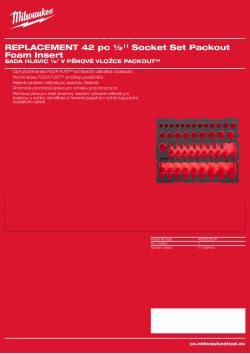 MILWAUKEE Náhradní pěnová vložka pro sadu hlavic 1/2˝ PACKOUT™ 42 ks 4932502034 A4 PDF