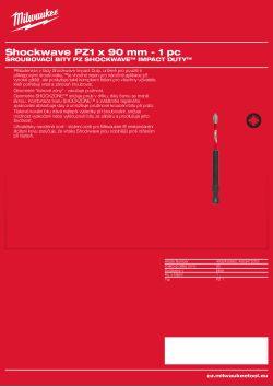 MILWAUKEE PZ1 x 90 mm - 1 ks 4932472053 A4 PDF