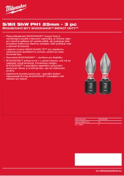 MILWAUKEE Shockwave bits PH 4932500352 A4 PDF