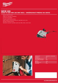 MILWAUKEE 2300 W 230 mm (65 mm DOC) – drážkovací frézka na zdivo 4933463290 A4 PDF
