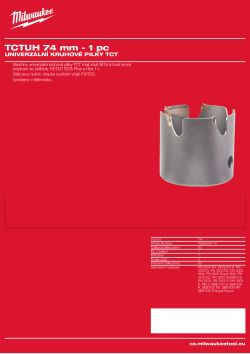 MILWAUKEE TCT Universal Holesaws 4932399114 A4 PDF