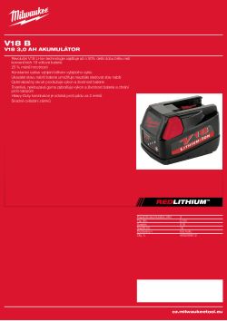 MILWAUKEE 18 V 3,0 Ah akumulátor 4932399512 A4 PDF