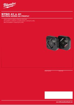 MILWAUKEE Matrice nůžek na profily 41 x 41 mm sada 49160158 A4 PDF