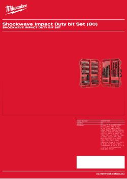MILWAUKEE SHOCKWAVE™ IMPACT DUTY sada bitů (80 ks) 4932501309 A4 PDF