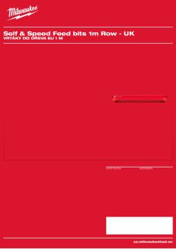 MILWAUKEE EU 1 m Wood Drilling 4932492895 A4 PDF