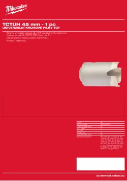 MILWAUKEE TCT Universal Holesaws 4932399104 A4 PDF