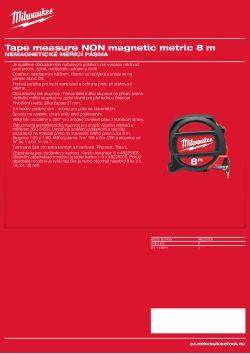 MILWAUKEE 8 m NEMAGNETICKÝ 48225309 A4 PDF