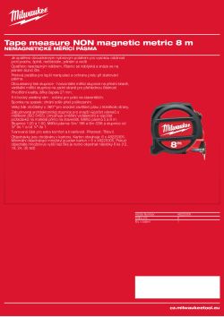 MILWAUKEE 8 m NEMAGNETICKÝ 48225309 A4 PDF