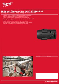 MILWAUKEE Gumová objímka pro M18 FHIW2P12 4932493581 A4 PDF