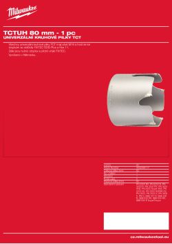 MILWAUKEE TCT Universal Holesaws 4932399117 A4 PDF