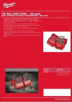 MILWAUKEE Sada THUNDERWEB HSS-G 25 ks 4932352376 A4 PDF