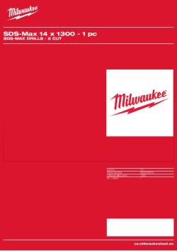 MILWAUKEE SDS-Max Drills - 2 cut 4932479376 A4 PDF