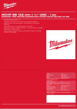 MILWAUKEE WCHP-SB 152 4932352742 A4 PDF
