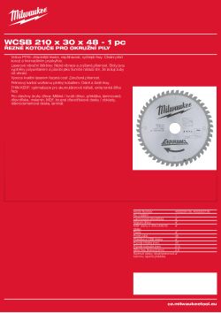 MILWAUKEE Circular saw blades for portable tools 4932259136 A4 PDF