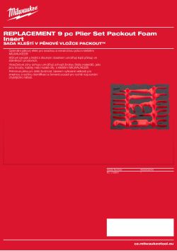 MILWAUKEE Náhradní pěnová vložka PACKOUT™ pro sadu 8 kleští 4932502043 A4 PDF