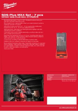 MILWAUKEE Sada vrtáků SDS Plus (7 ks) 4932352051 A4 PDF