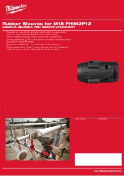 MILWAUKEE Gumová objímka pro M18 FHIW2P12 4932493581 A4 PDF