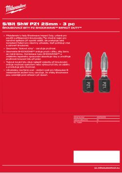 MILWAUKEE Shockwave bits PZ 4932500355 A4 PDF