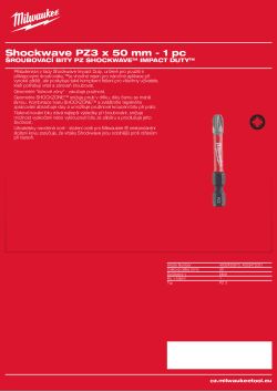 MILWAUKEE PZ3 x 50 mm - 1 ks 4932472051 A4 PDF