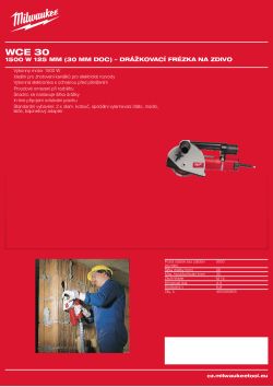 MILWAUKEE 1500 W 125 mm (30 mm DOC) – drážkovací frézka na zdivo 4933383010 A4 PDF