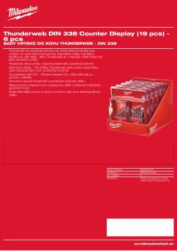 MILWAUKEE Display vrtáků THUNDERWEB HSSG 6x19 ks 4932352375 A4 PDF