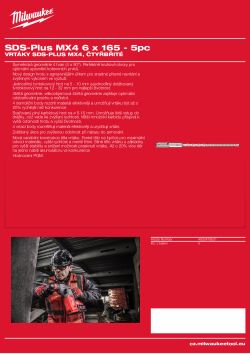 MILWAUKEE SDS-Plus MX4 drill bits 4932478531 A4 PDF