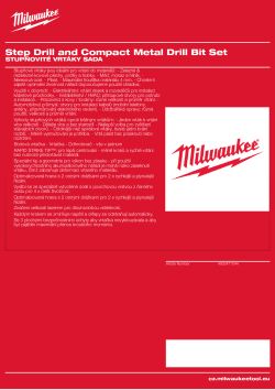 MILWAUKEE Step drill sets 4932471044 A4 PDF