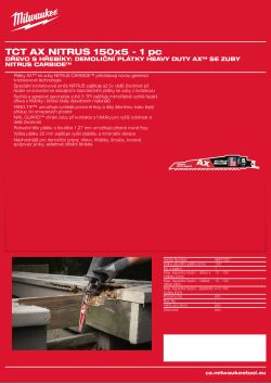 MILWAUKEE Plátek AX™ se zuby NITRUS CARBIDE™ – 150 mm – 1 ks 48477251 A4 PDF
