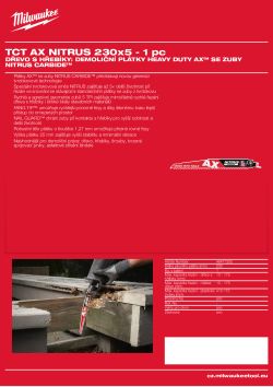 MILWAUKEE Plátek AX™ se zuby NITRUS CARBIDE™ – 230 mm – 1 ks 48477252 A4 PDF