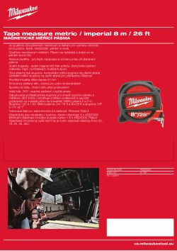 MILWAUKEE Metrický & nemetrický 48225225 A4 PDF