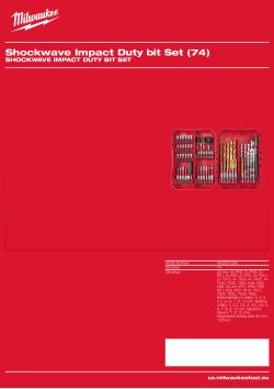 MILWAUKEE SHOCKWAVE™ IMPACT DUTY sada bitů (74 ks) 4932501308 A4 PDF