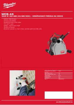 MILWAUKEE 1900 W 150 mm (45 mm DOC) – drážkovací frézka na zdivo 4933463280 A4 PDF