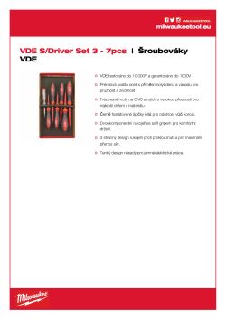 MILWAUKEE Sada šroubováků VDE  č.2- 7 ks 4932464068 A4 PDF
