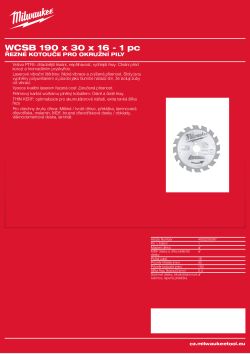 MILWAUKEE Circular saw blades for portable tools 4932256387 A4 PDF