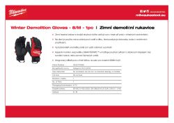 MILWAUKEE Zimní demoliční Rukavice Cut - 8/M - 1 pár 4932479566 A4 PDF