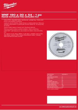 MILWAUKEE Circular saw blades for portable tools 4932346512 A4 PDF