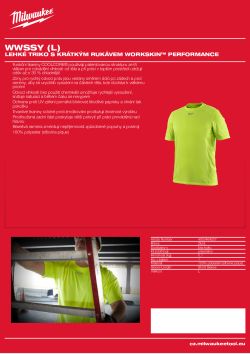 MILWAUKEE Lehké triko s krátkým rukávem WORKSKIN™ Performance - reflexní 4933464207 A4 PDF