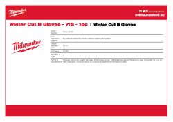 MILWAUKEE Zimní Rukavice CutB - 7/S - 1 pár 4932480601 A4 PDF