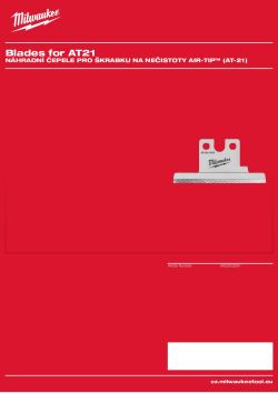 MILWAUKEE Blades for AT21 4932502381 A4 PDF