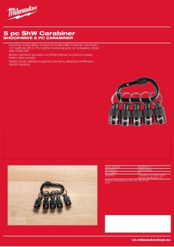MILWAUKEE SHOCKWAVE™ IMPACT DUTY sada s karabinou XL, 5 ks 4932502117 A4 PDF