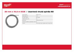 MILWAUKEE Spirála s vnitřním jádrem 20 mm × 15,2 m se spojovacím koncem 4932471704 A4 PDF