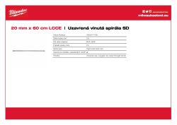 MILWAUKEE Vodicí spirála 20 mm × 600 mm se spojovacím koncem 4932471709 A4 PDF