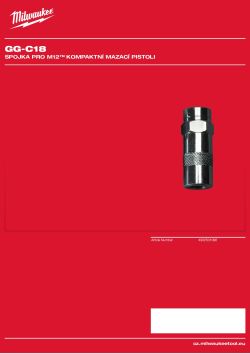 MILWAUKEE Mazací spojka pro mazací pistoli M18™ 4932501096 A4 PDF