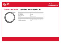 MILWAUKEE Spirála s vnitřním jádrem 16 mm × 7,6 m se spojovacím koncem 4932471701 A4 PDF