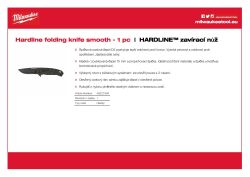 MILWAUKEE HARDLINE™ zavírací nůž 75mm- s hladkým ostřím 48221994 A4 PDF